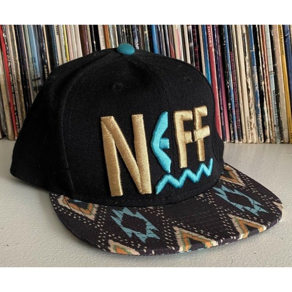 Neff Other - Neff Raised Logo Aztec Tribal Bill Snapback Cap Hat